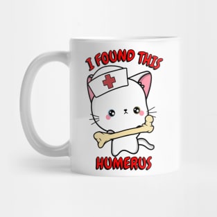 Funny angora Cat tells a lame joke Mug